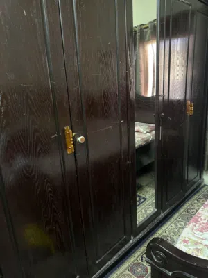Double bed with medicated mattress and 5 doors cupboard