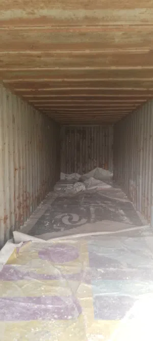 حويه حديد مسحته 40قدم عرض 3ميتر  مستعمل