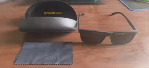 Emporio Armani men's sunglasses in black.
