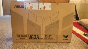 شاشة مستخدمة 5 ايام فقط ماركة اسوس تاف موديل ASUS TUF VG249Q3A حجم 24 بوصة و تردد 180 هرتز