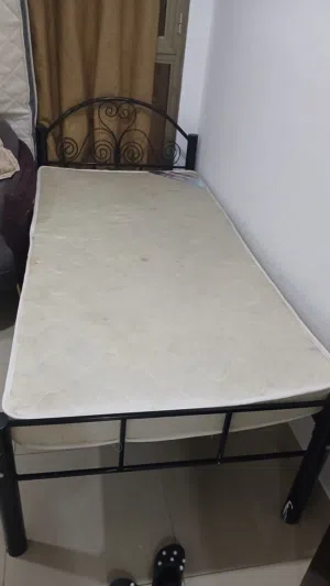 single bed frame with mattress