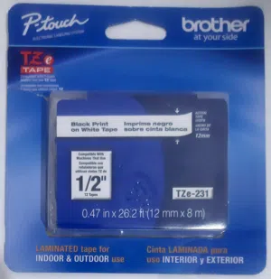 Brother TZe-231 Label Tape 12mm – Original New Sealed Pack