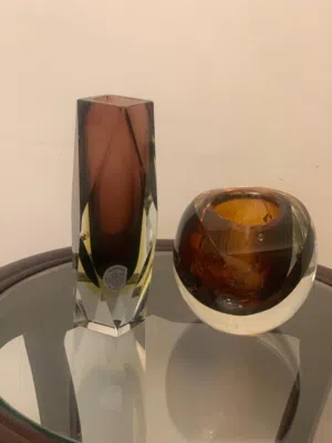 Vase and Ashtray Set -Morano Italian