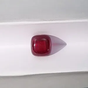Certified Natural Ruby Stone 16.16 Cts Cabochon Cut Red Semi-Transparent Loose Gemstone