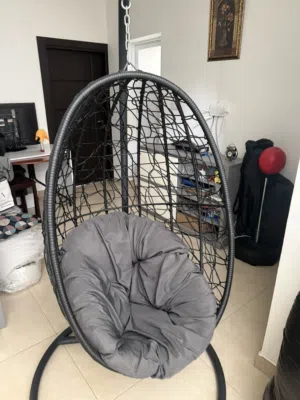 Premium Hanging Egg Chair with Stand & comfy pillow  كرسي أرجوحة بيضاوي معلق مع حامل ووسادة مريحة