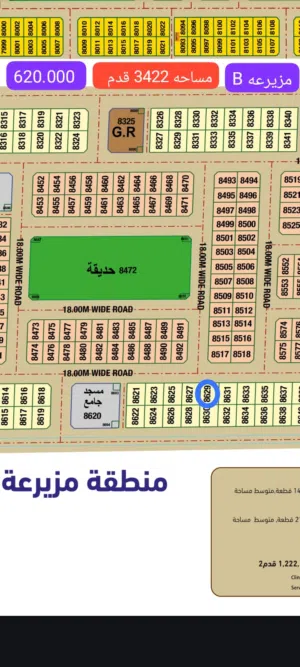 للبيع قطعه ارض في مزيرعه B ضاحية الرحمانية