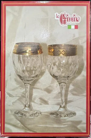 Le Gioie Crystal Glasses-new in box