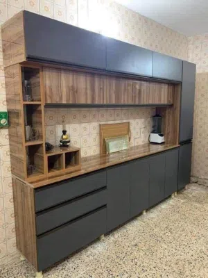 كاونترات خشب mdf تركي درجة اولى مترين مع ملحق مترين وسنك مترونص