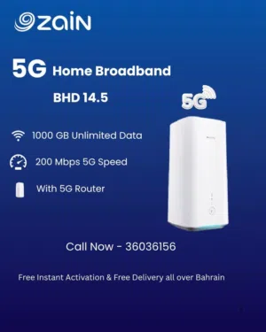 Home 5G internet - Zain High Speed 5G Home Broadband Connectivity (For Home, Shop & Office )