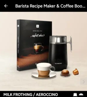 Nespresso Barista. اله صنع وصفات الحليب والقهوه من نسيبرسو براستا