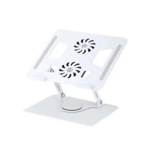 Aluminum Alloy Laptop Cooling Holder 360 Rotating Laptop Holder Rack With 2 FAN STAND MD