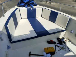 أعمال تنجيد القوارب BOAT COVER MAKING NEW boat Seats cover Changing