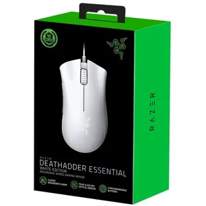 ماوس ريزر سلكي اصلي RAZER DEATHADDER ESSENTIAL WHITE EDITION USB WIRED MOUSE 6400 DPI