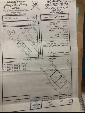ارض سكنيه للبيع بمساحة 500 متر في سوق محلاح على الشارع العام وقابله للتمديد من جهة الخلف