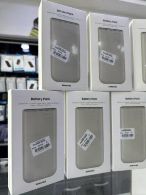 PowerBank Samsung 20,000 mAh 45w. باوربانك سامسونج الاصلي 20 الف مل امبير مع 3 مخارج شحن تايب سي