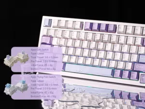 Ajazz Flying Fish Switches (Blue) / سويتشات اجاز  ( بدون كيبورد) ازرق  صوت كريمي 82 حبة