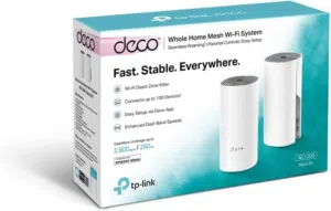 راوتر تي بي لنك ديكو E4    AC1200  (سيت قطعتين) TP-Link Deco E4 AC1200 2-Pack Whole Home Mesh Wi-Fi