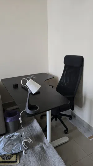 Used IKEA BEKANT Office Desk + Chair Set -550 Dhs ( Negotiable)