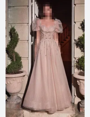 فستان سهره/زواجات/مناسبات طويل زهري مناسب لجميع المناسبات وفخم وراقي مقاس ميديم