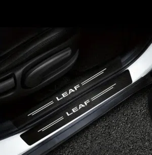 لاصقات كاربون فايبر بشعار LEAF لسيارة نيسان ليف