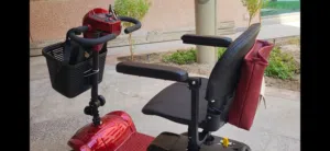 Black and Red 4 wheel senior citizen electric scooter