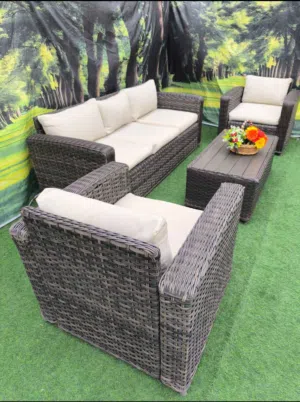 Outdoor garden 5 seat sofa set with table