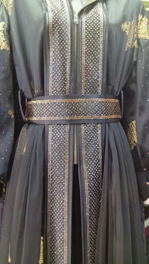 عبايه ستاتي قطعتين تطريز يدوي خامه تركيه الصوره ضالمه القطعه علواقع احلى