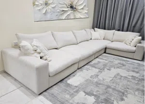 UK Filled Feather Sectional Modular Sofa like new. 6 siters