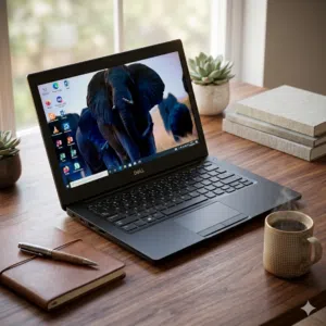 لابتوب ديل Dell Latitude معالج Core i7 وهارد SSD سريع جداً + بطارية جديدة مكفولة وبكج هدايا!
