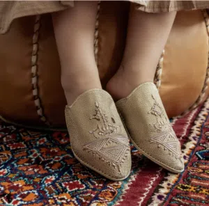 Leather handmade Moroccan slippers