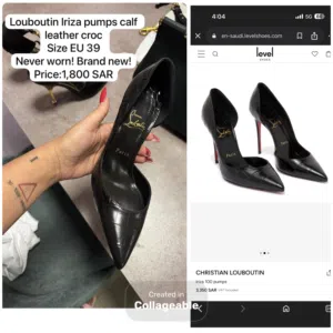 Christian Louboutin Iriza 100 Croc Leather Pumps – Size 39 (Brand New)