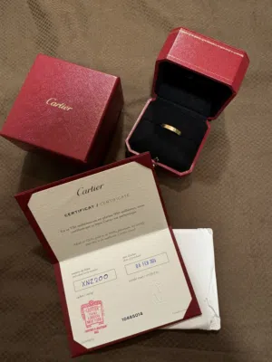 Original Cartier Leve Ring Rose Gold Size 64 خاتم كارتيه اصلي روز جولد حجم 64