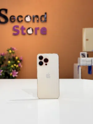 Used Apple iPhone 13 Pro Gold with 256GB Storage dust in front camera