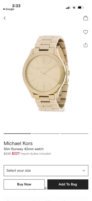 Gold Michael Kors for sale in Hawally