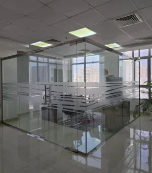 URGENT SALE: 10mm Tempered Glass Panels with Door and Privacy Sticker for Office Cabin