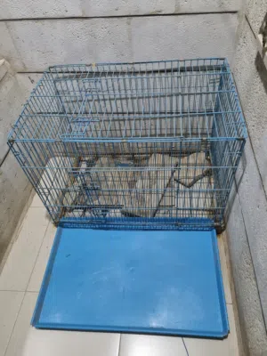 قفص حيوانات حديد 60×90 لون أزرق