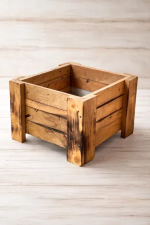 صندوق خشب ريفي - صناعة يدوية 100%