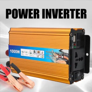 محول طاقة انفيرتر لتحويل الكهرباء من خلال  بطارية السياره او لوحة خلية الطاقه الشمسيه لتشغيل الاجهزه
