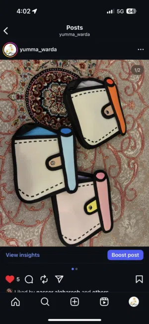 Trendy Bag Canvas for teenages 23 cm