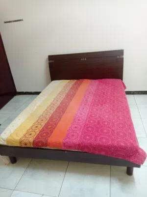 Double bed with Orthopedic mattress for sale in sohar