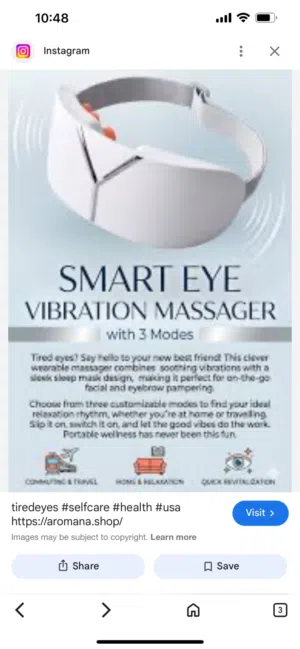 جهاز مساج العين الذكي Smart Eye Vibration Massager