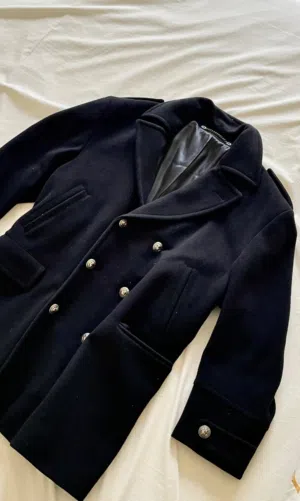 جاكيت صوف كلاسيكي double breasted jacket