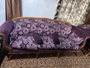 طقم كنب 7 مقاعد خشب زان