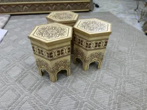 طبلات عدد 3 خشب طبيعي استعمال  قليل جداً ،  تنزيل السعر