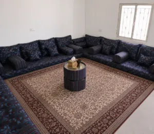 طقم غرفه جلوس عربيه بحاله ممتازه جدا جدا للبيع استخدام خفيف جدا