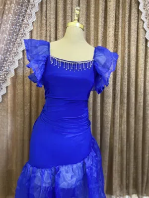 فستان ازرق جميل جدآ
