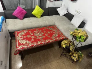 L shape Sofa,artificial flower,Table