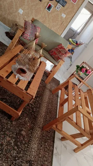 للبيع طقم كنب خشب