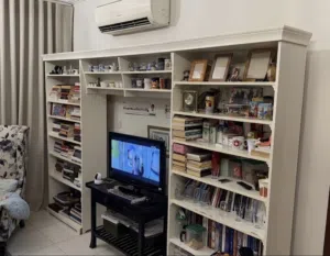 رف كتب مميز من ايكيا white bookshelf from ikea