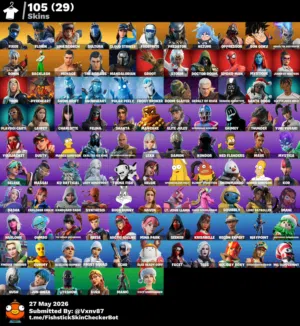 حساب فورت نايت سكنات ايتم شوب جميعها عرق بسعر جميل